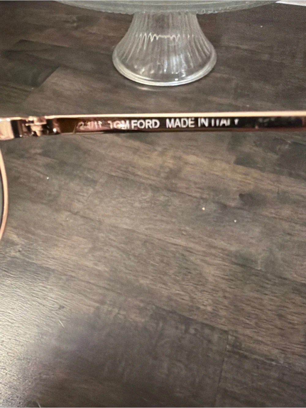 Tom Ford Rose Gold Aviator Sunglasses Brown Gradient Lens TF Case Pouch